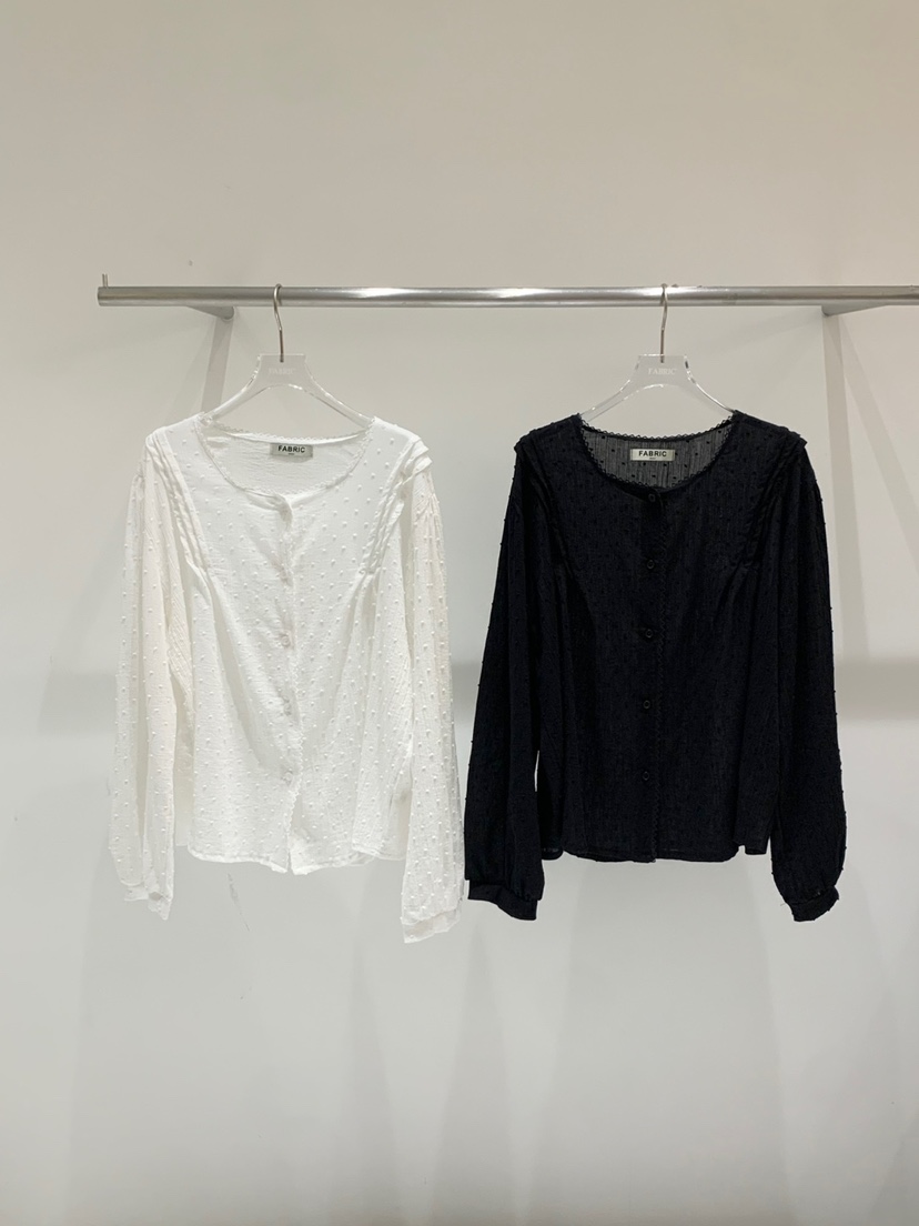 FABRIC韓國代購女裝新款25春夏熱賣職業人氣真品襯衫蕾絲衫FABRIC襯衫/蕾絲衫