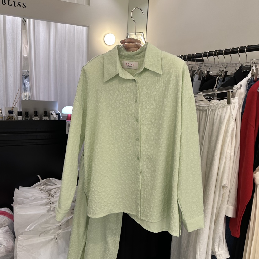 APML415東大門實拍女士新品時尚真品休閑25春夏推薦襯衫蕾絲衫BLISS襯衫/蕾絲衫圖色2