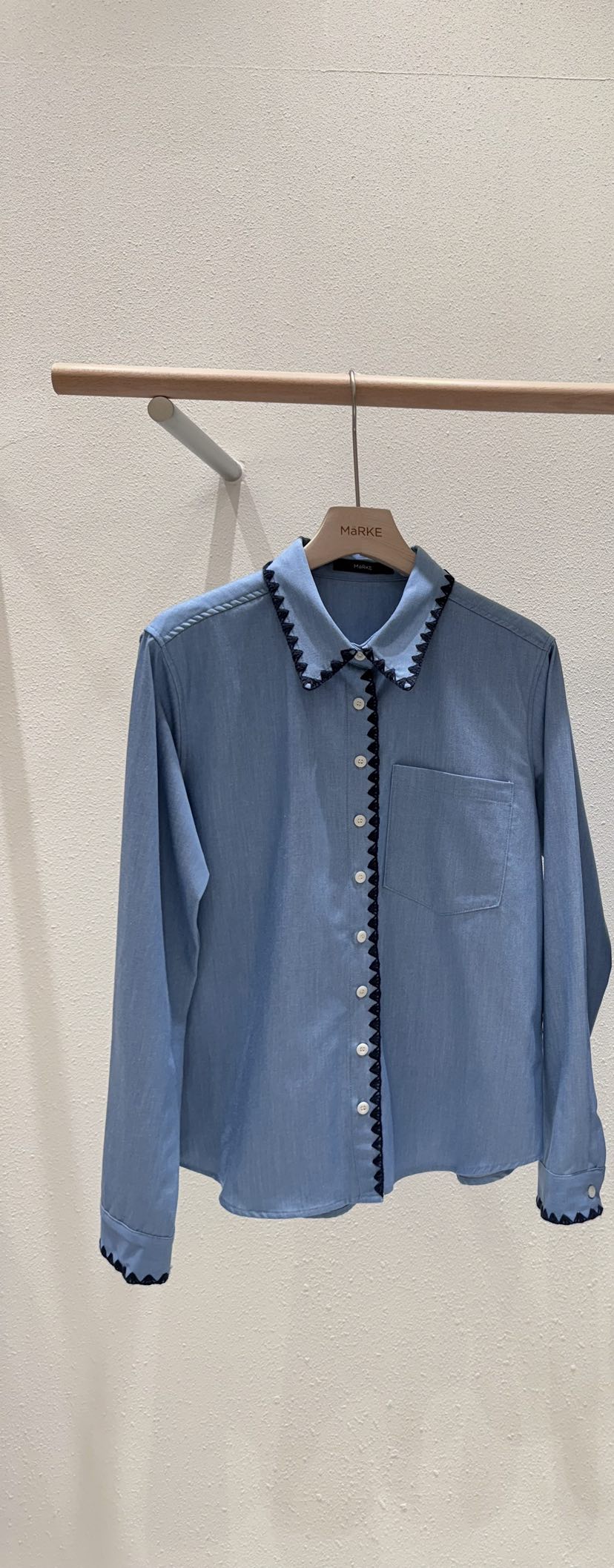 MARKE-P東大門代購女士新品人氣職業25春夏襯衫蕾絲衫刺繡MARKE-P襯衫/蕾絲衫圖色2