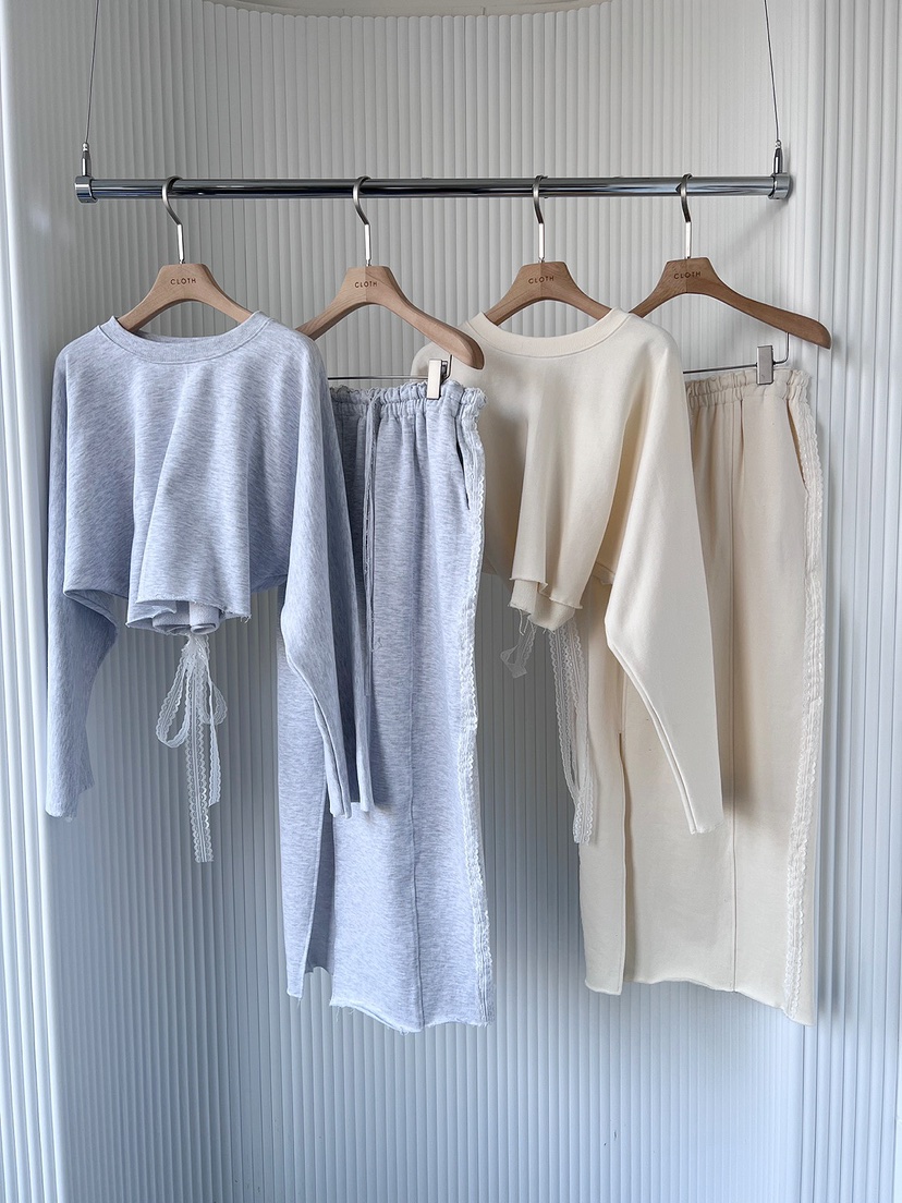 CLOTH東大門代購女裝新品時尚25春夏真品休閑套裝套裝短款蕾絲CLOTH套裝