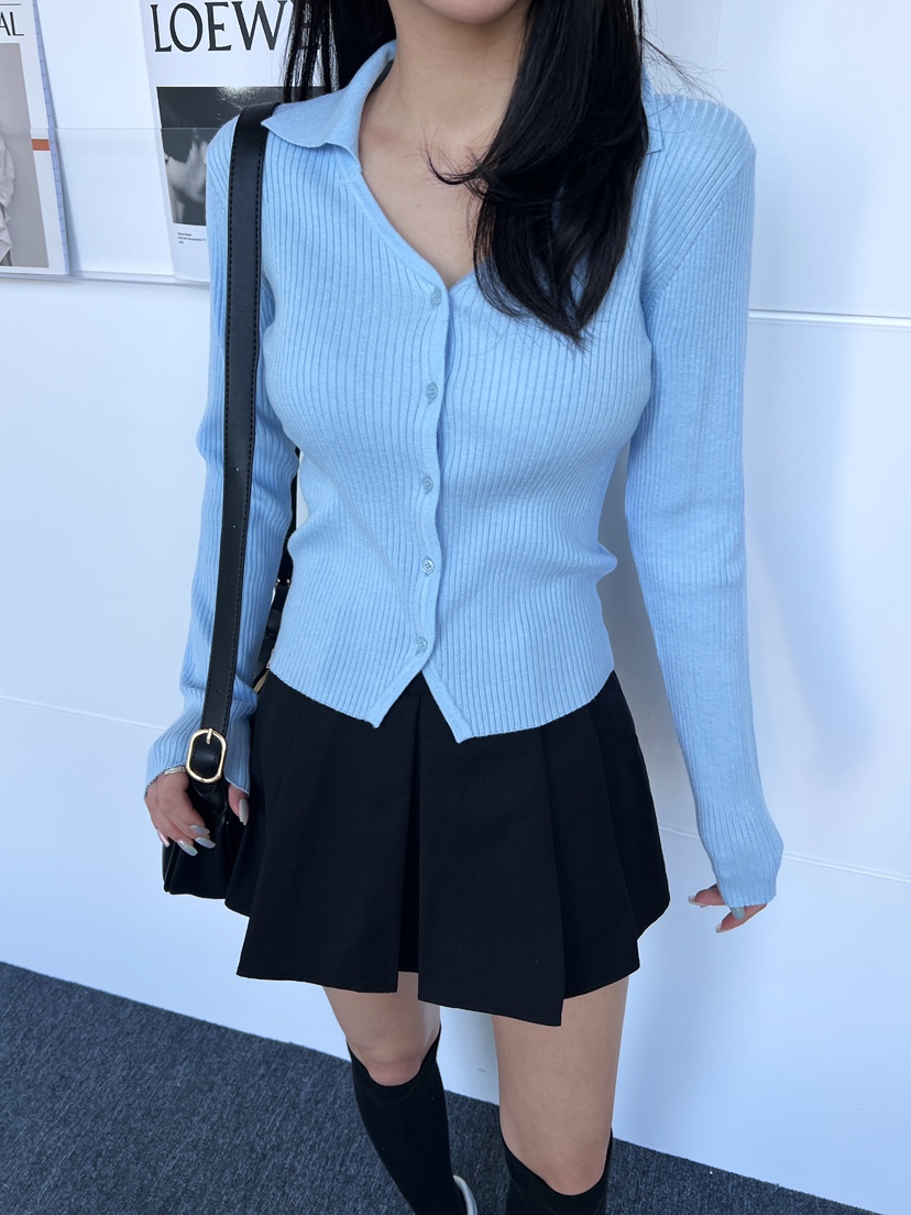 CLOTH韓國代購女裝新款休閑熱賣人氣推薦25春夏職業針織衫開衫CLOTH針織衫圖色1
