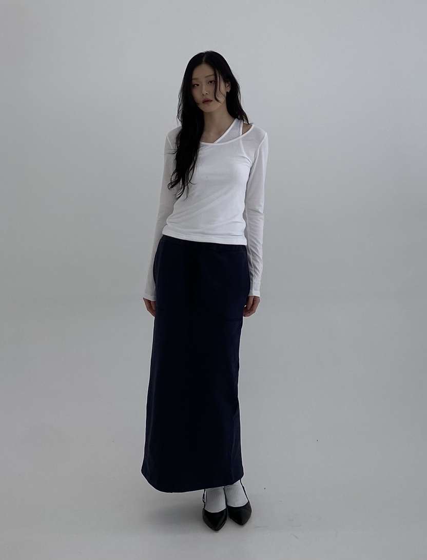 A.VER直郵韓國代購㊣女裝新款推薦人氣時尚休閑25春夏長裙A.VER長裙