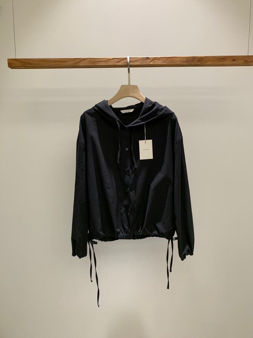 A P-STUDIO韓國直郵㊣東大門實拍女裝新款休閑襯衫蕾絲衫連帽A P-STUDIO襯衫/蕾絲衫圖色3