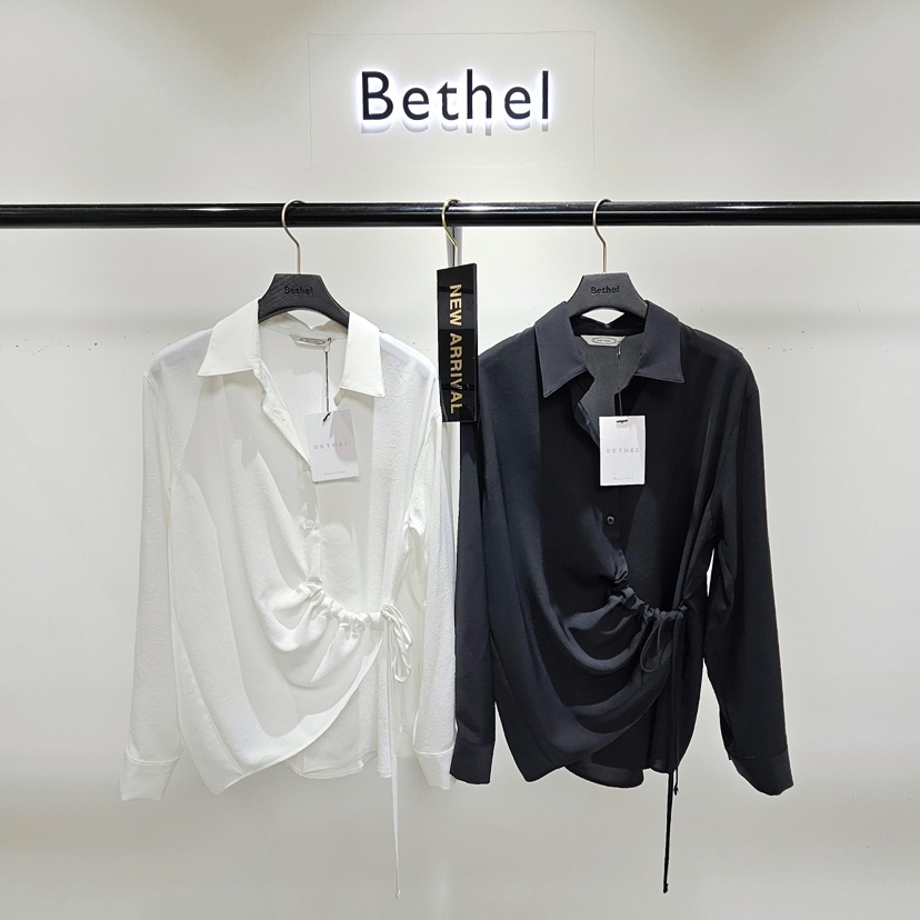 BETHEL韓國直郵㊣女裝新款熱賣休閑人氣25春夏推薦襯衫蕾絲衫BETHEL襯衫/蕾絲衫