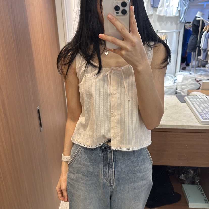 ON THE MODE直郵韓國代購㊣女裝新款時尚熱賣人氣吊帶背心ON THE MODE吊帶/背心
