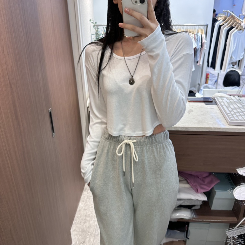ON THE MODE直郵韓國代購㊣女裝新款職業熱賣休閑長袖T恤ON THE MODE長袖T恤