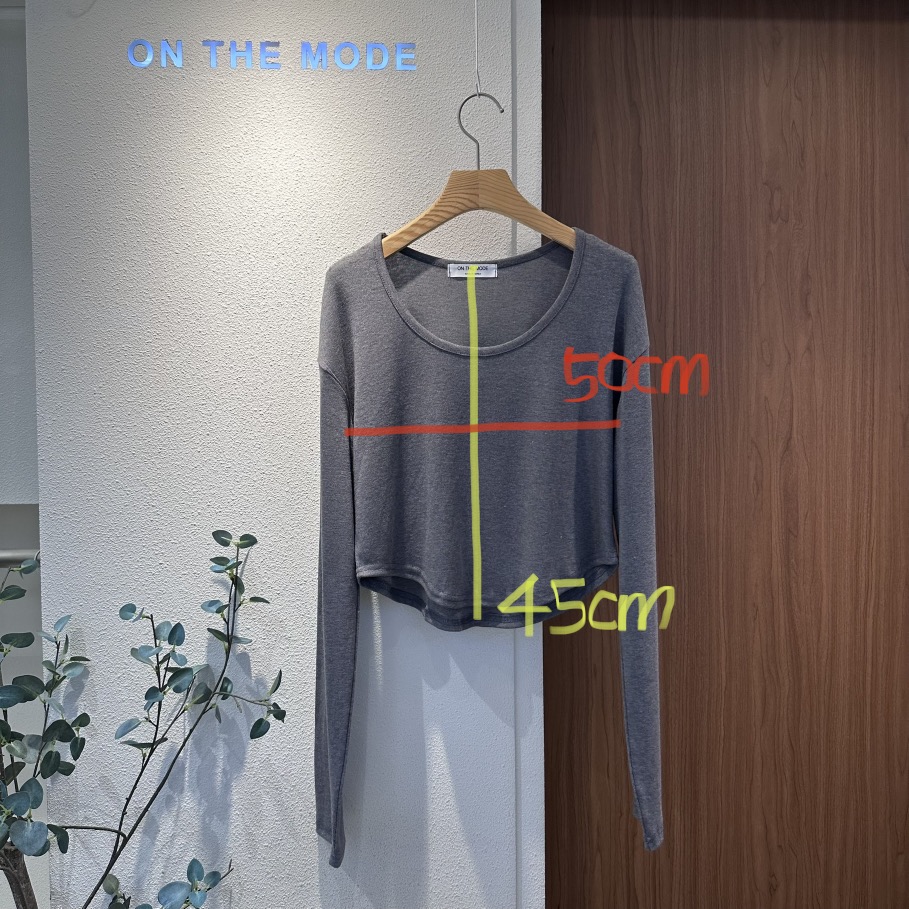 ON THE MODE直郵韓國代購㊣女裝新款職業熱賣休閑長袖T恤ON THE MODE長袖T恤