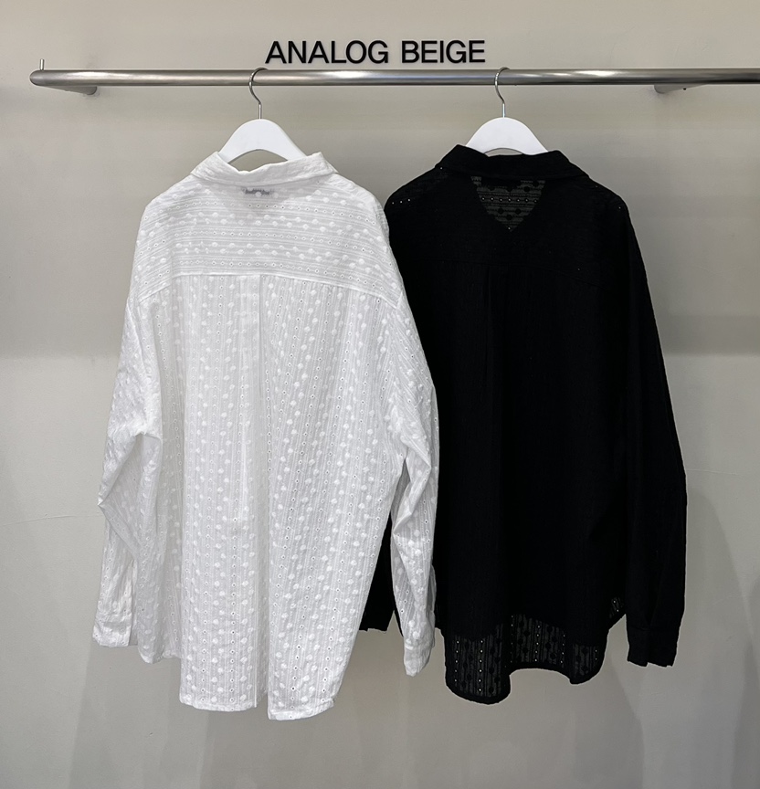 ANGLOG BEIGE韓國直郵㊣女裝新款推薦熱賣職業襯衫蕾絲衫蕾絲ANGLOG BEIGE襯衫/蕾絲衫
