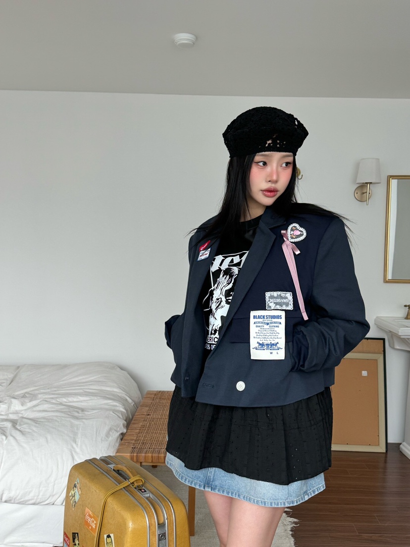 MAISONDEGLORY韓國直郵㊣東大門實拍女裝新品推薦時尚熱賣夾克MAISON DE GLORY夾克圖色2