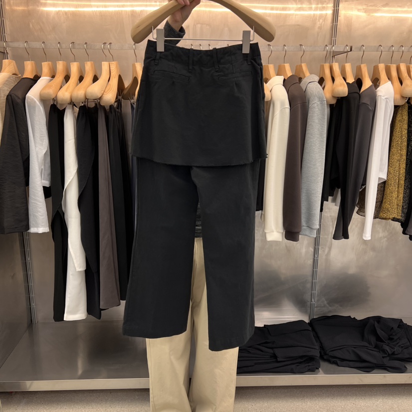 ESSENCE直郵韓國代購㊣女裝新品職業25春夏熱賣人氣裙褲假兩件ESSENCE裙褲