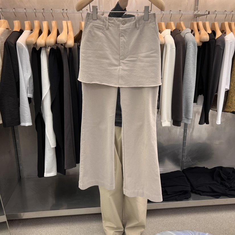 ESSENCE直郵韓國代購㊣女裝新品職業25春夏熱賣人氣裙褲假兩件ESSENCE裙褲