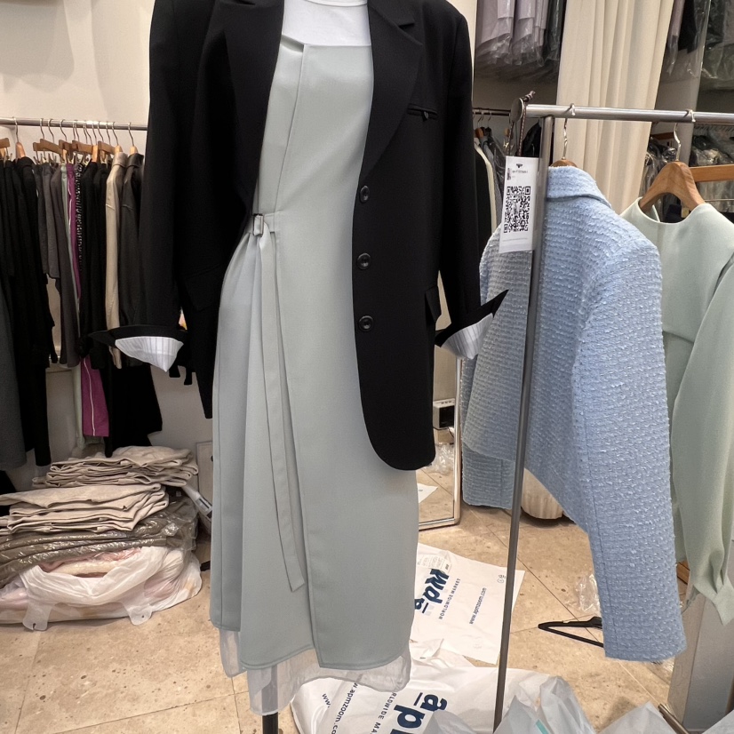 DUPLO韓國㊣直郵東大門代購女裝新款推薦職業休閑連衣裙腰帶DUPLO連衣裙圖色2
