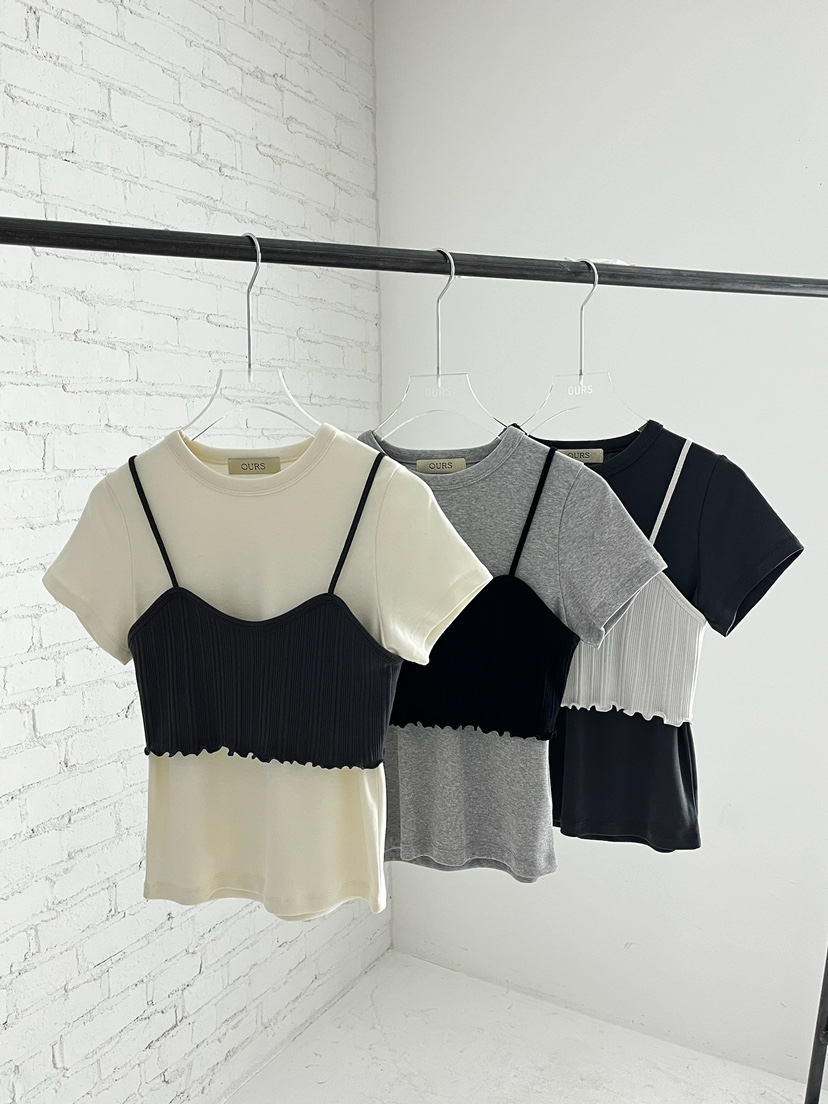 OURS韓國直郵㊣女裝新品25春夏休閑職業時尚熱賣推薦吊帶背心OURS吊帶/背心