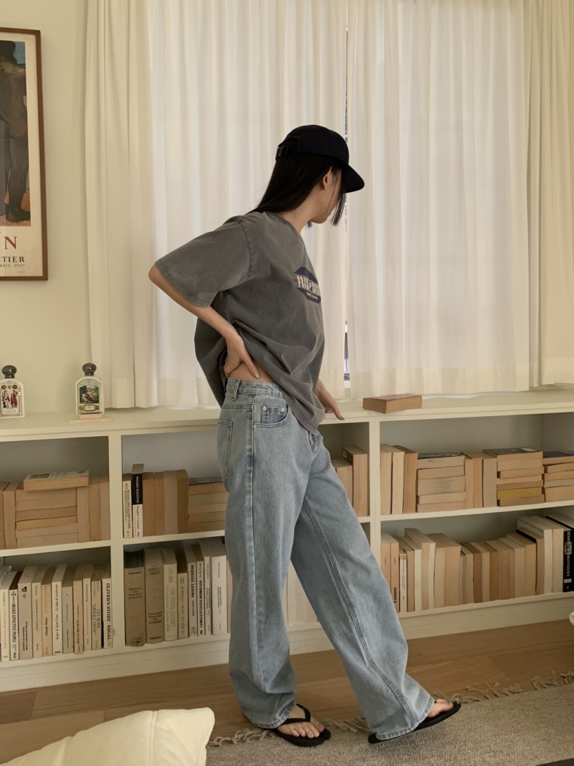 MURMUR韓國㊣直郵東大門代購女裝新品時尚25春夏人氣牛仔褲MURMUR牛仔褲
