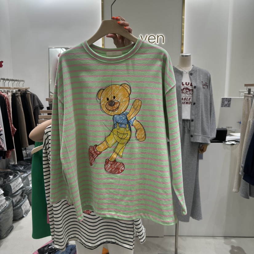 N YEN韓國㊣直郵東大門代購女裝新品時尚熱賣人氣職業長袖T恤N YEN長袖T恤