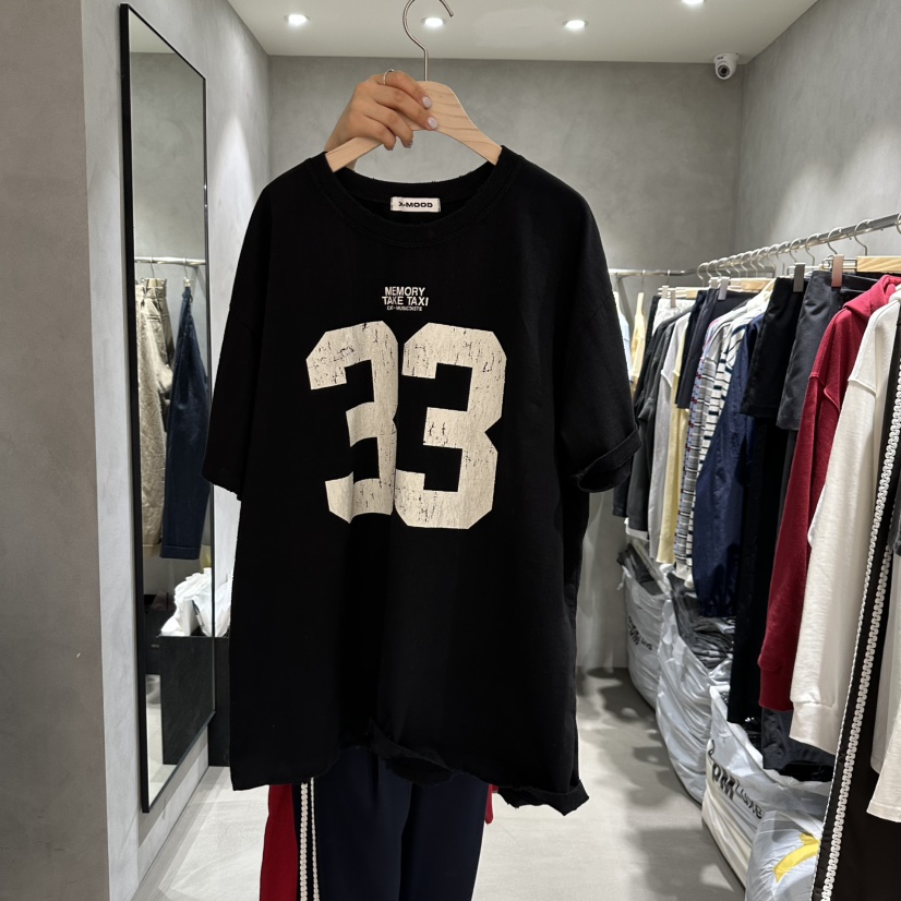 X-MOOD直郵韓國代購㊣女裝新款25春夏熱賣休閑推薦時尚T恤X-MOODT恤圖色4