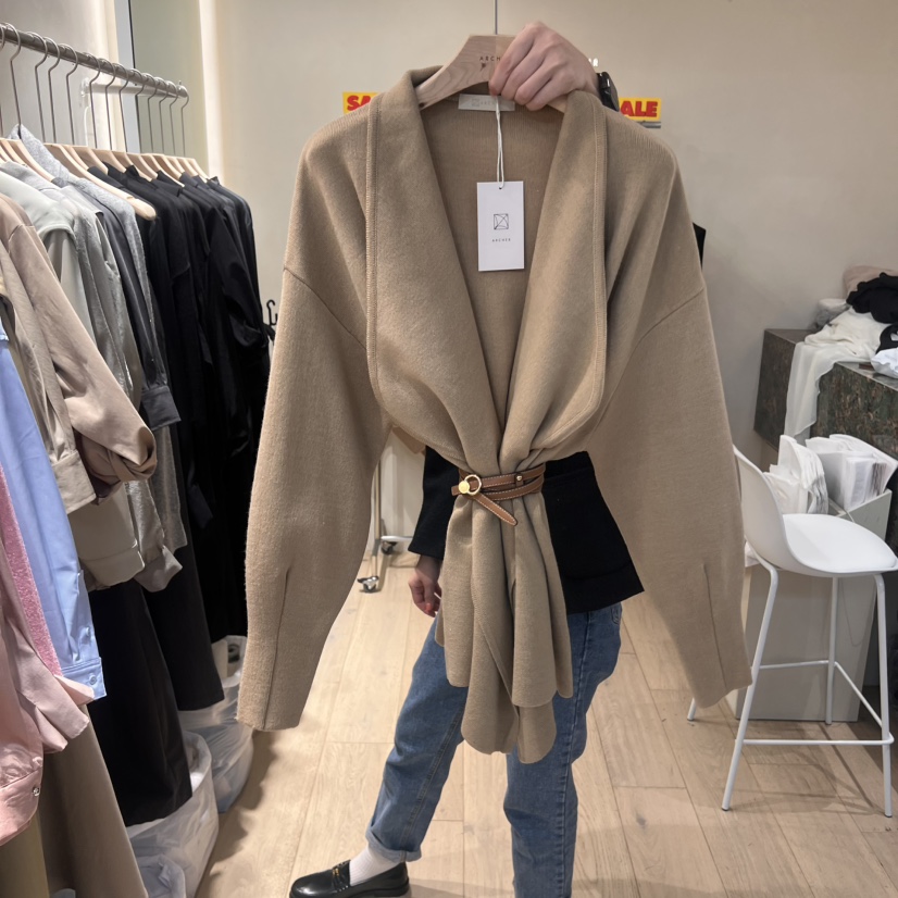 ARCHER韓國代購女士新品人氣休閑熱賣真品夾克不含腰帶披肩ARCHER夾克圖色2