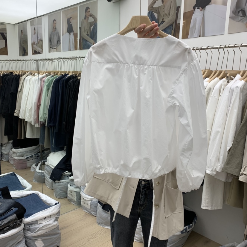 MOI-A韓國代購女裝新款職業熱賣25春夏真品推薦襯衫蕾絲衫MOI-A襯衫/蕾絲衫