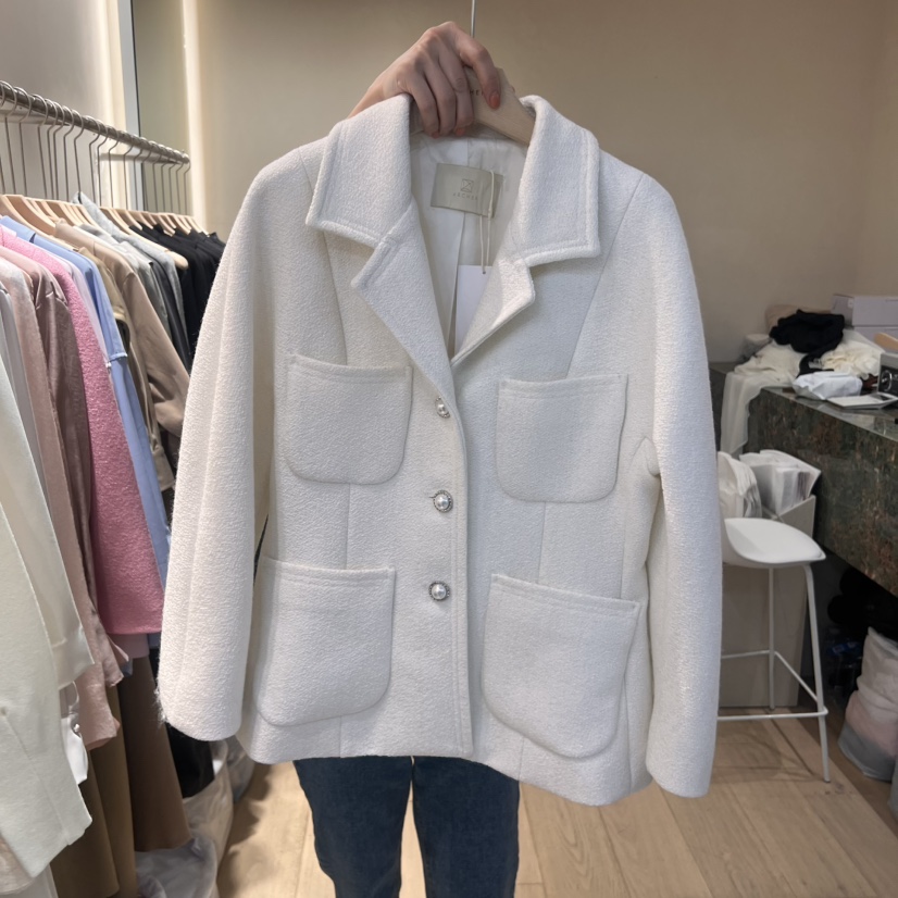 ARCHER韓國直郵㊣東大門實拍女裝新品25春夏夾克粗花呢口袋ARCHER夾克