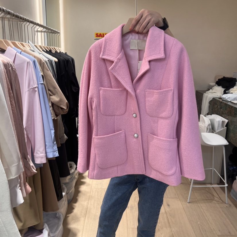 ARCHER韓國直郵㊣東大門實拍女裝新品25春夏夾克粗花呢口袋ARCHER夾克圖色2