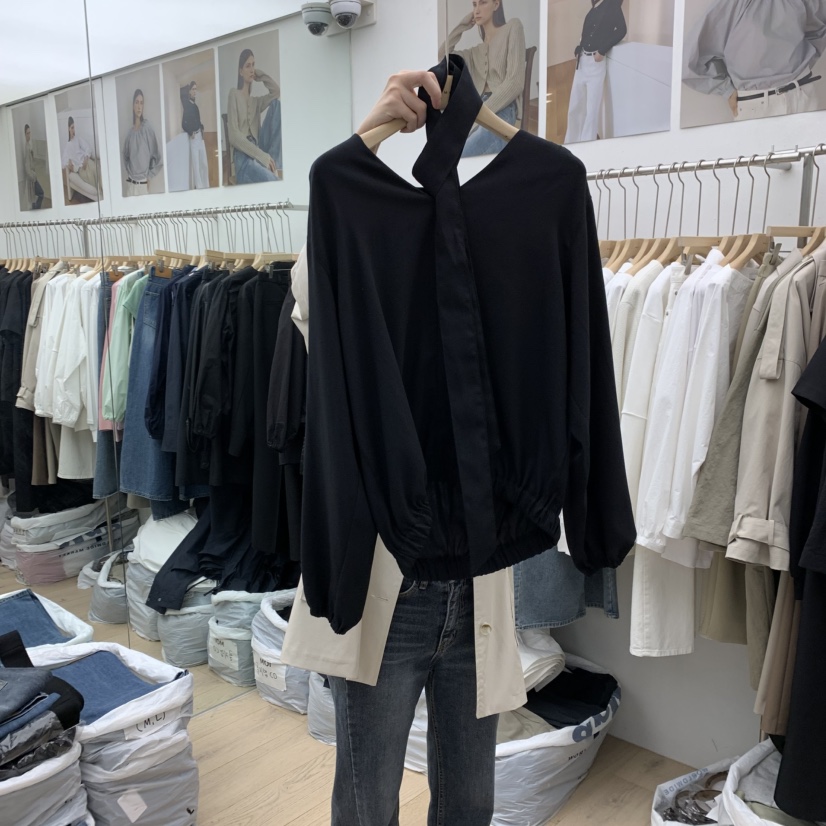 MOI-A直郵韓國代購㊣女裝新款休閑時尚熱賣25春夏襯衫蕾絲衫MOI-A襯衫/蕾絲衫圖色2