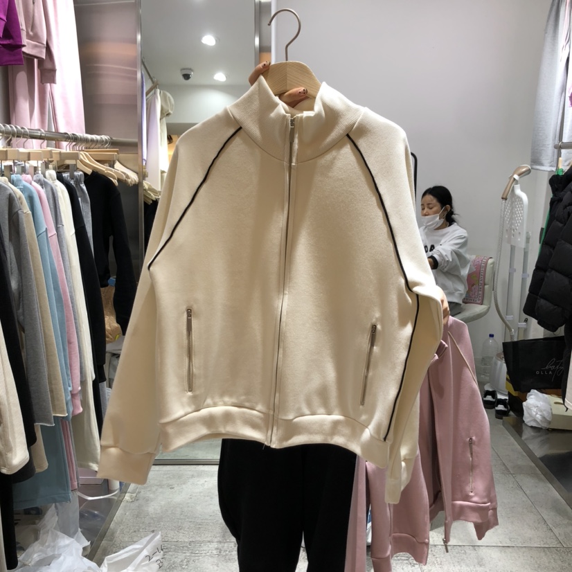 COKE CAKE韓國㊣直郵東大門代購女裝新款25春夏時尚衛衣拉鏈CHAE衛衣圖色2
