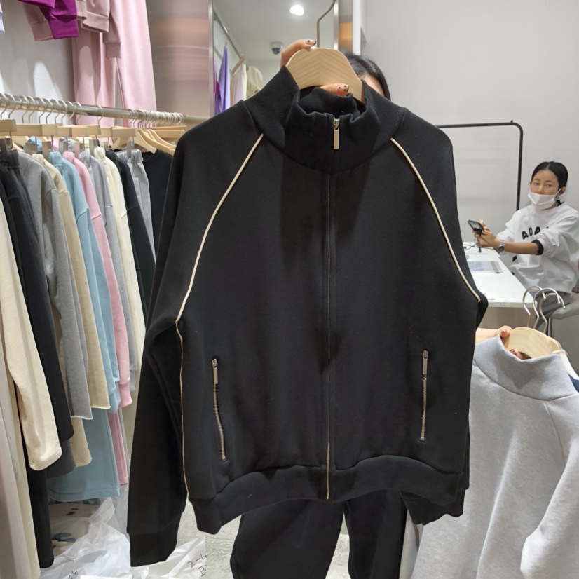 COKE CAKE韓國㊣直郵東大門代購女裝新款25春夏時尚衛衣拉鏈CHAE衛衣圖色5
