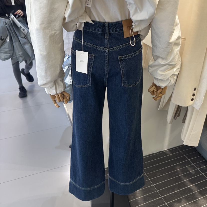 FIND-P韓國直郵㊣女裝新款25春夏職業推薦時尚休閑人氣牛仔褲FIND-P牛仔褲
