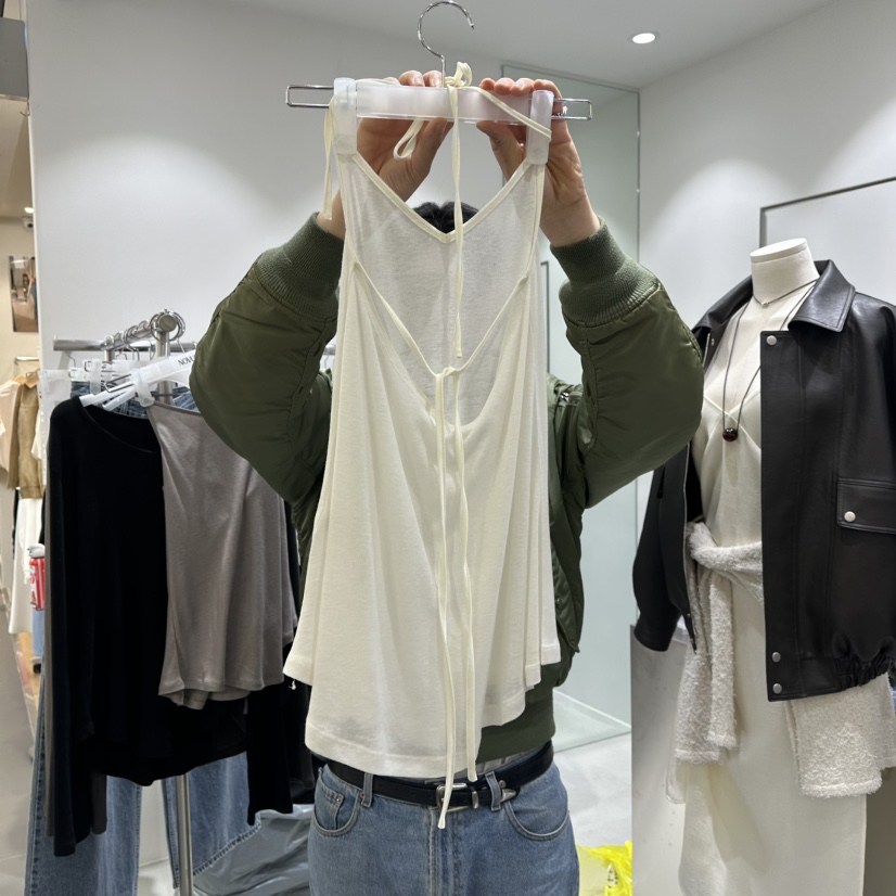 NOVUS直郵韓國代購㊣女裝新品熱賣職業休閑25春夏吊帶背心喇叭NOVUS吊帶/背心
