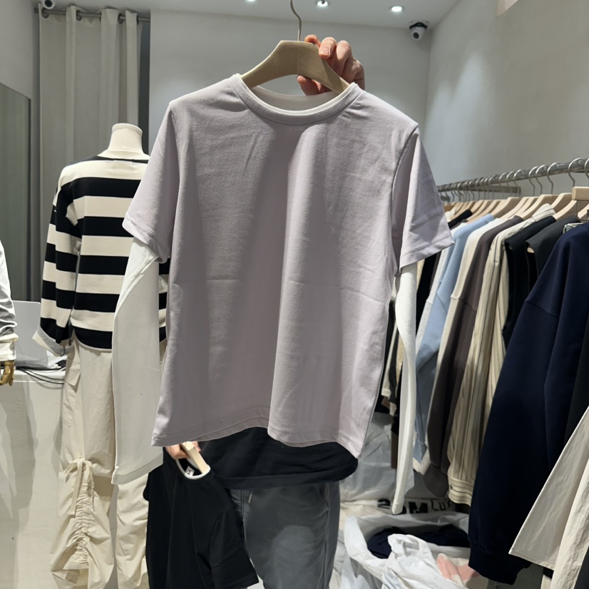VENICE韓國㊣直郵東大門代購女裝新品職業25春夏人氣熱賣T恤VENICET恤圖色2