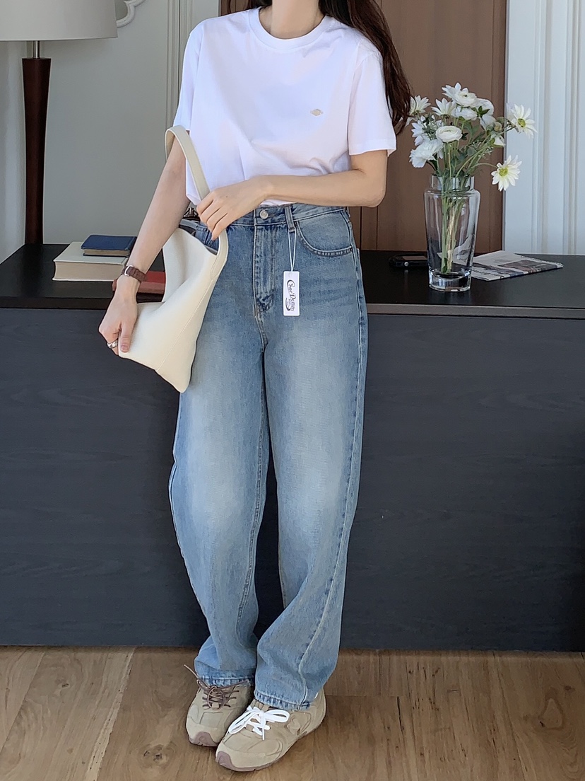 FORMSTUDIO韓國直郵㊣女裝新款推薦休閑25春夏職業時尚牛仔褲FORMSTUDIO牛仔褲