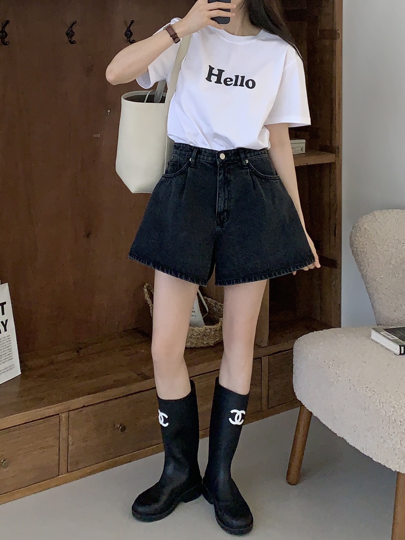 FORMSTUDIO直郵韓國代購㊣女裝新款休閑推薦人氣25春夏短褲喇叭FORMSTUDIO短褲圖色2