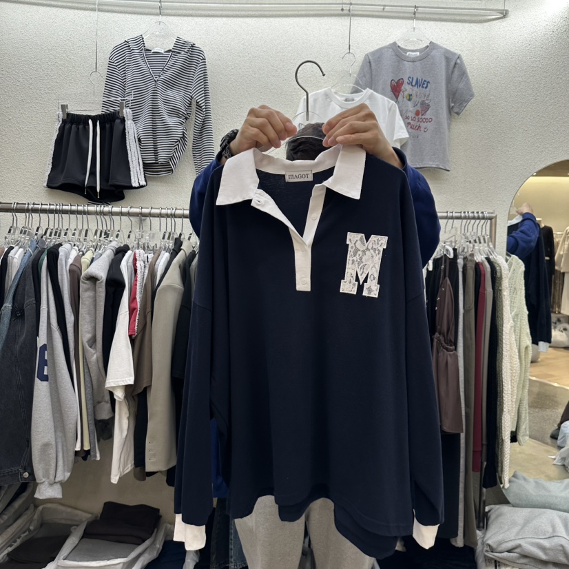 MAGOT韓國直郵㊣東大門實拍女裝新品熱賣職業時尚人氣長袖T恤IIIΛGOT/MAGOT長袖T恤