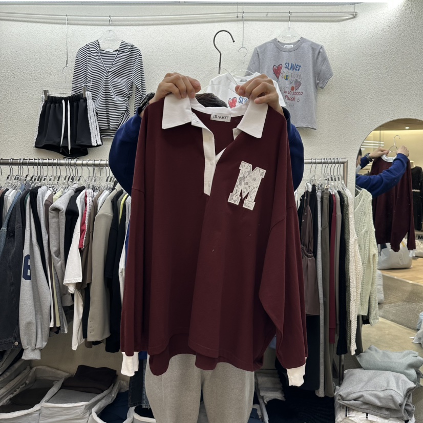 MAGOT韓國直郵㊣東大門實拍女裝新品熱賣職業時尚人氣長袖T恤IIIΛGOT/MAGOT長袖T恤圖色2