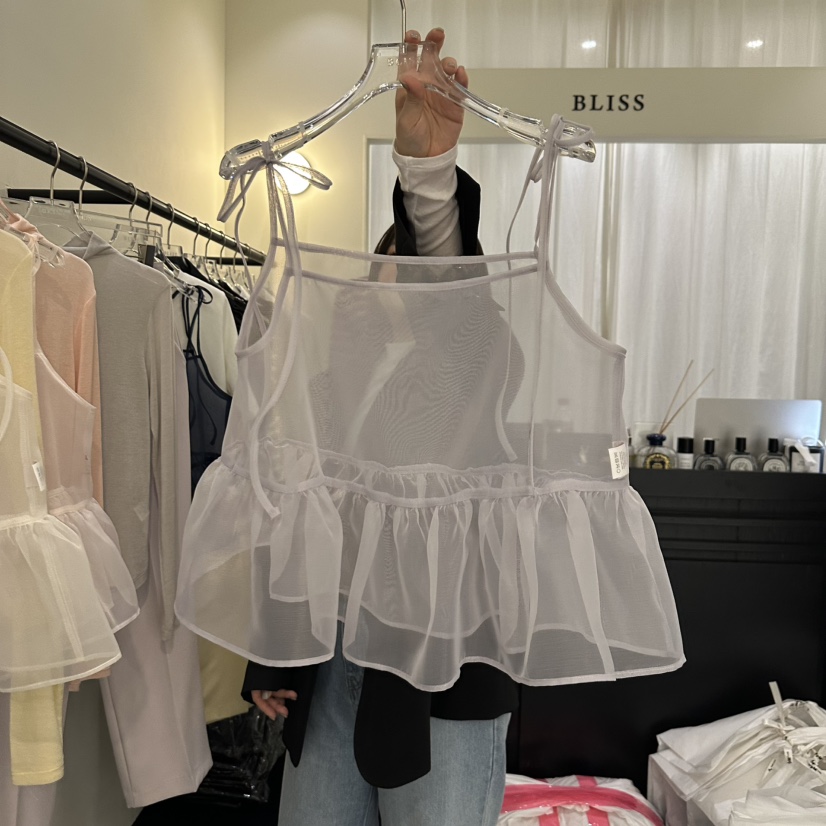 APML415韓國直郵㊣女裝新品熱賣推薦25春夏休閑時尚吊帶背心BLISS吊帶/背心