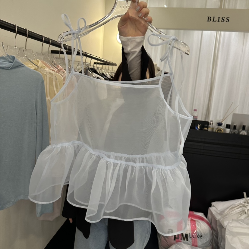 APML415韓國直郵㊣女裝新品熱賣推薦25春夏休閑時尚吊帶背心BLISS吊帶/背心