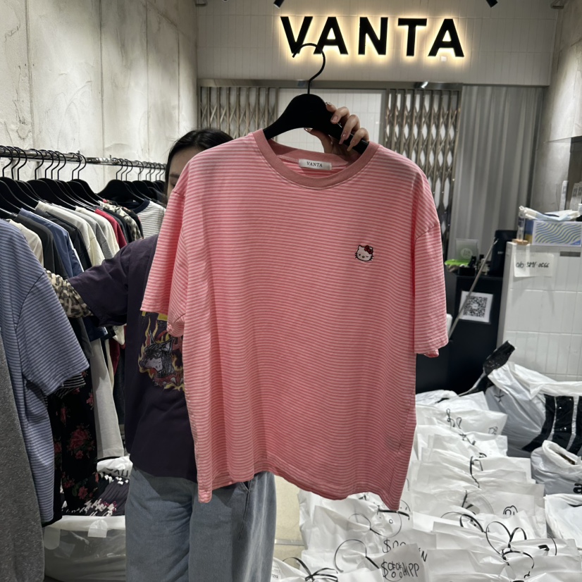 VANTA韓國㊣直郵東大門代購女裝新品時尚熱賣人氣25春夏T恤VANTAT恤