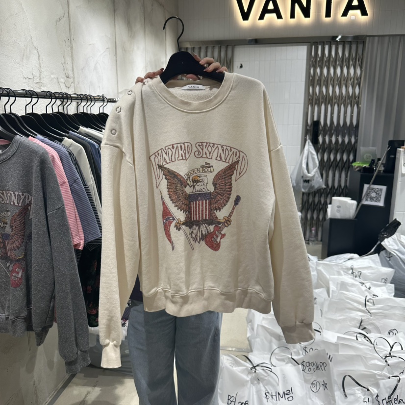 VANTA韓國直郵㊣東大門實拍女裝新品時尚職業推薦休閑熱賣衛衣VANTA衛衣圖色1