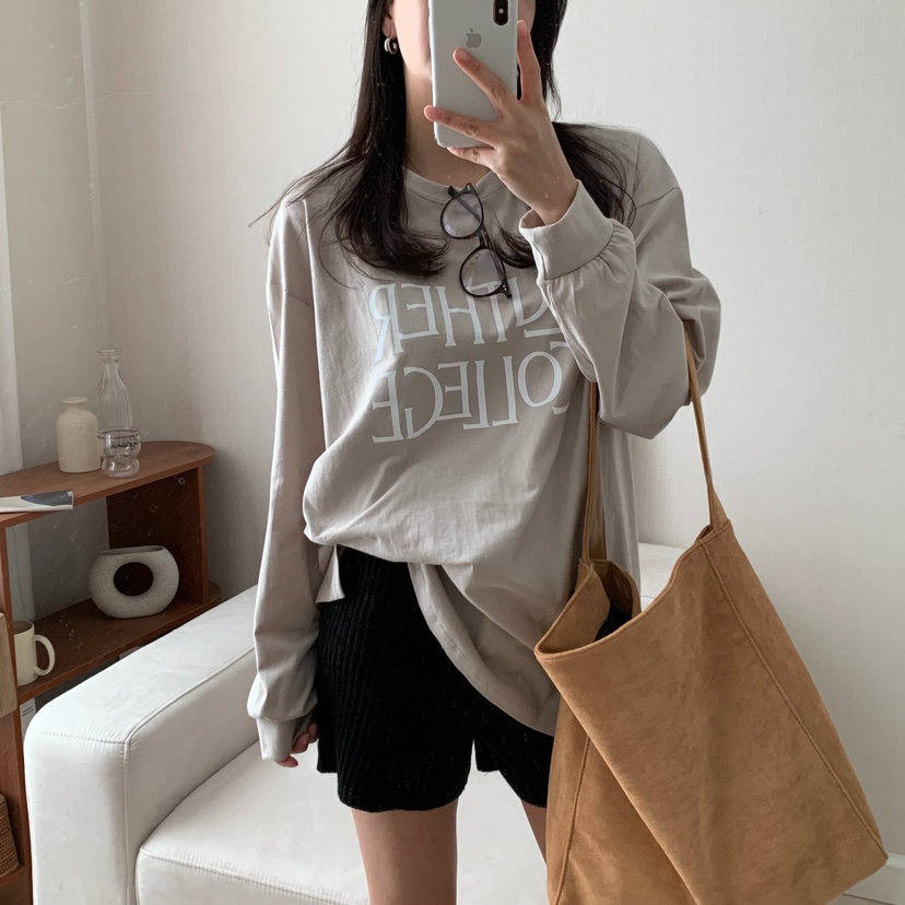 HELLO JINI韓國直郵㊣東大門實拍女裝新品熱賣25春夏長袖T恤HELLO JINI長袖T恤