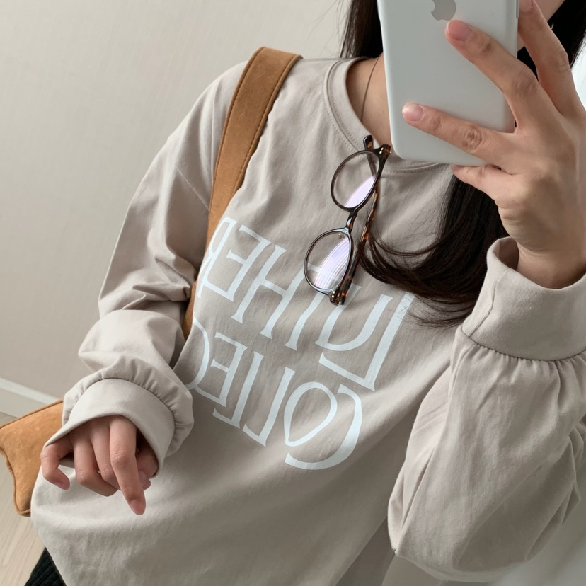 HELLO JINI韓國直郵㊣東大門實拍女裝新品熱賣25春夏長袖T恤HELLO JINI長袖T恤