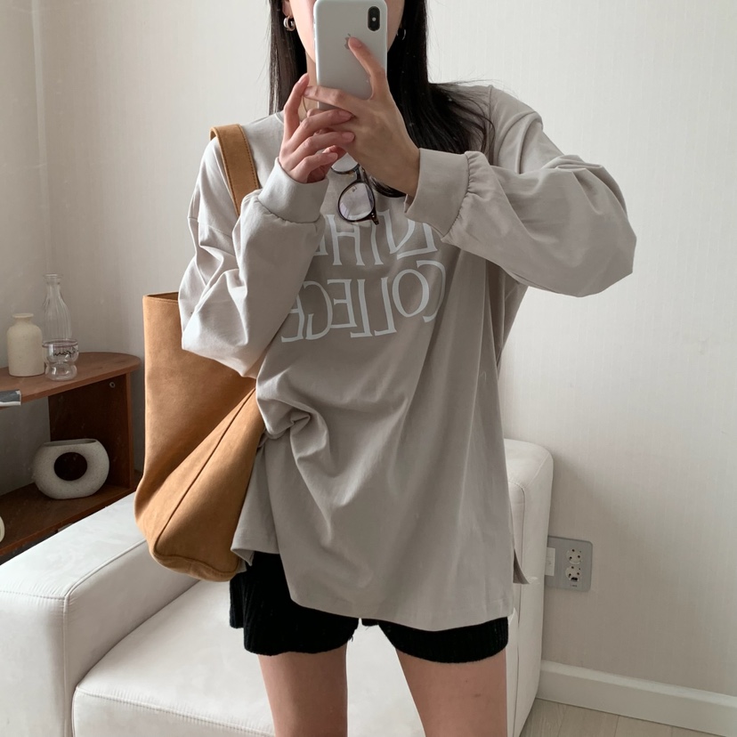 HELLO JINI韓國直郵㊣東大門實拍女裝新品熱賣25春夏長袖T恤HELLO JINI長袖T恤