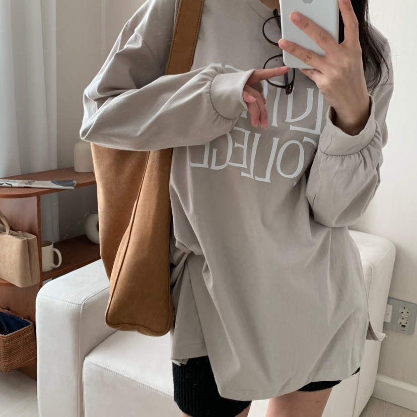 HELLO JINI韓國直郵㊣東大門實拍女裝新品熱賣25春夏長袖T恤HELLO JINI長袖T恤