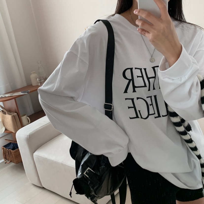 HELLO JINI韓國直郵㊣東大門實拍女裝新品熱賣25春夏長袖T恤HELLO JINI長袖T恤