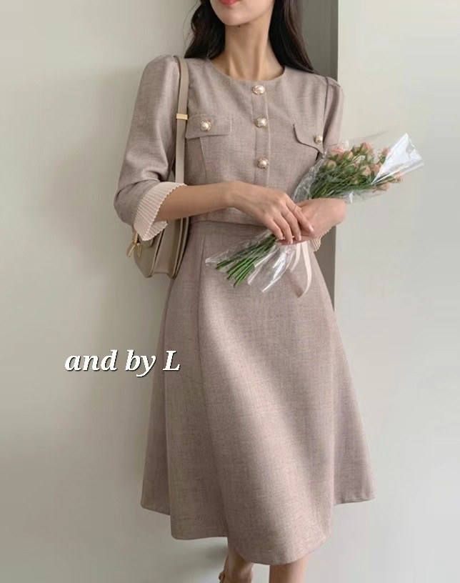 ANDBYL直郵韓國代購㊣女裝新款職業時尚休閑熱賣推薦連衣裙ANDBYL連衣裙