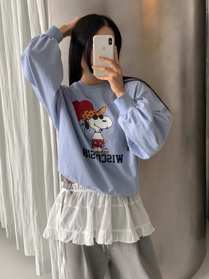 MILLIMETER韓國直郵㊣東大門實拍女裝新品25春夏衛衣史努比MILLIMETER衛衣