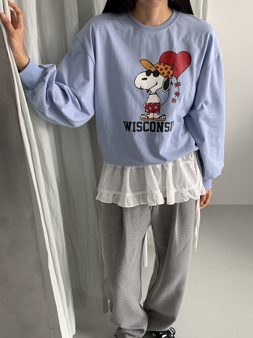 MILLIMETER韓國直郵㊣東大門實拍女裝新品25春夏衛衣史努比MILLIMETER衛衣