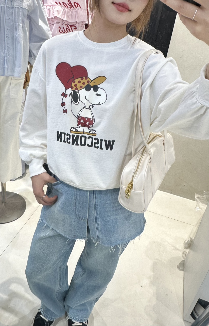 MILLIMETER韓國直郵㊣東大門實拍女裝新品25春夏衛衣史努比MILLIMETER衛衣