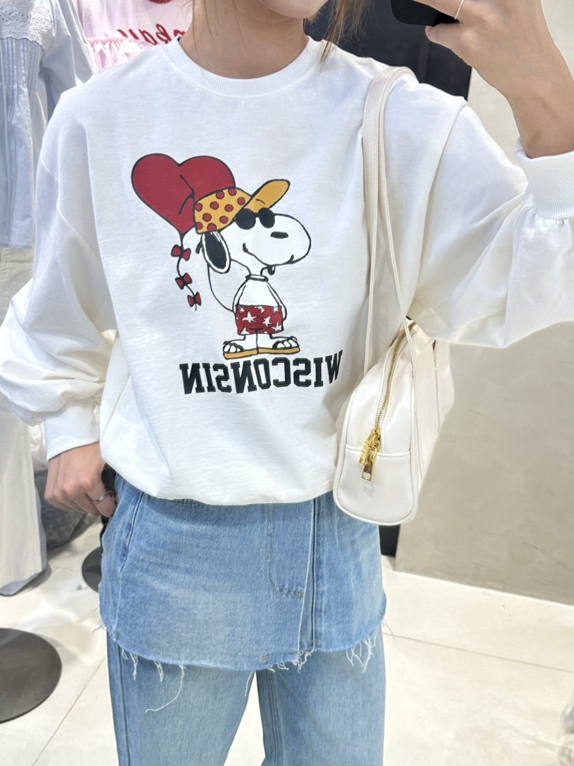 MILLIMETER韓國直郵㊣東大門實拍女裝新品25春夏衛衣史努比MILLIMETER衛衣圖色2