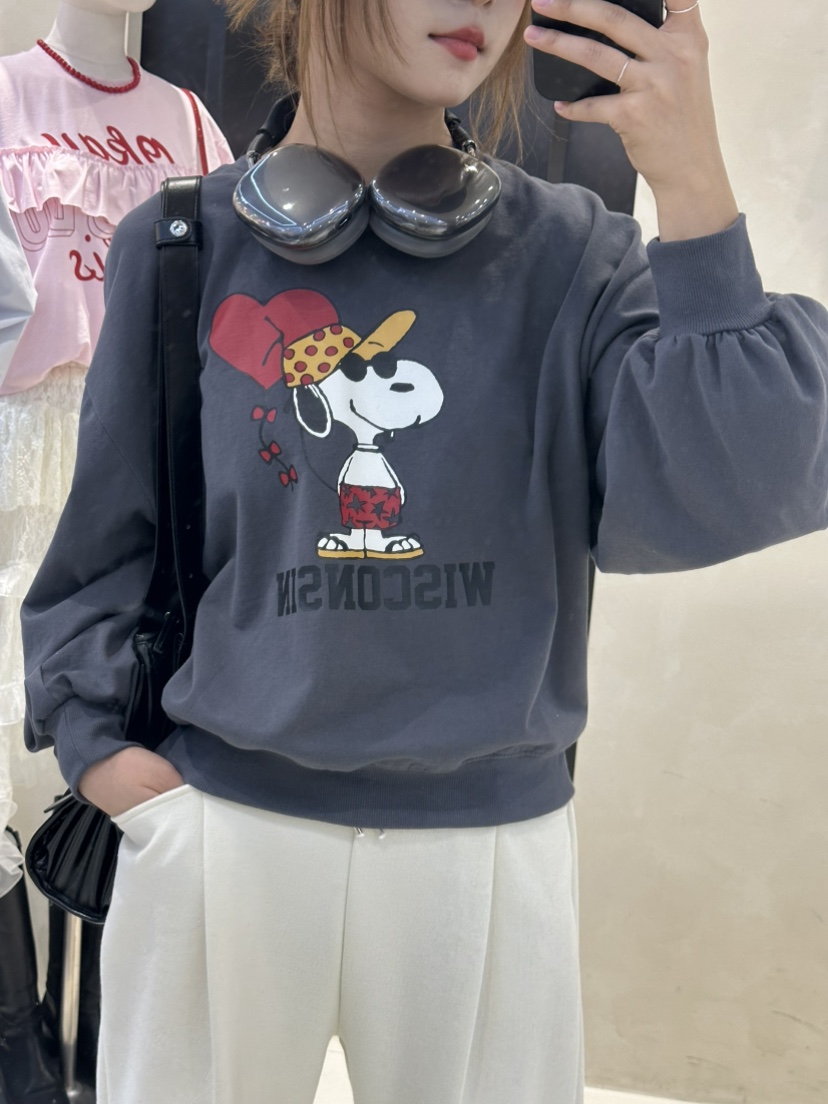 MILLIMETER韓國直郵㊣東大門實拍女裝新品25春夏衛衣史努比MILLIMETER衛衣圖色3