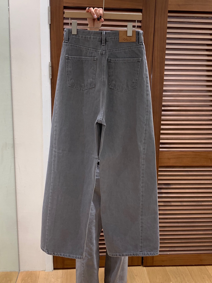 GILLI韓國㊣直郵東大門代購女裝新品25春夏人氣時尚推薦牛仔褲GILLI牛仔褲